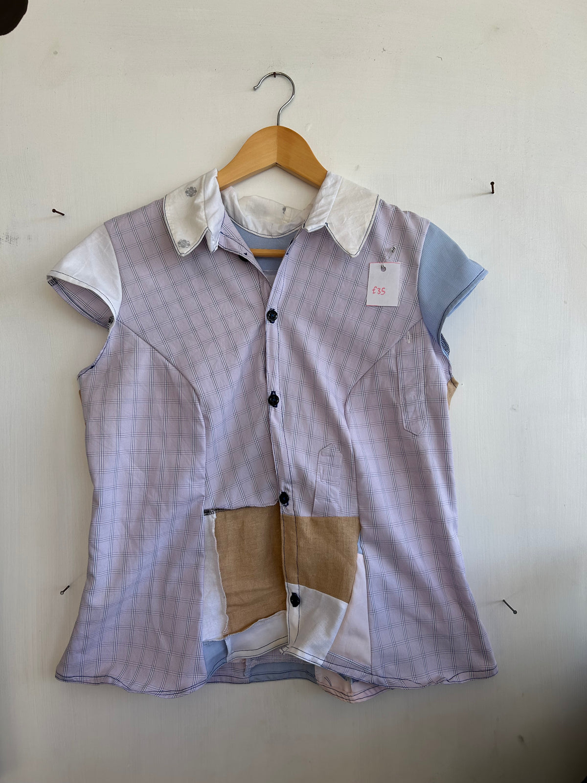 Patchwork fitted shirt (UK10/12)