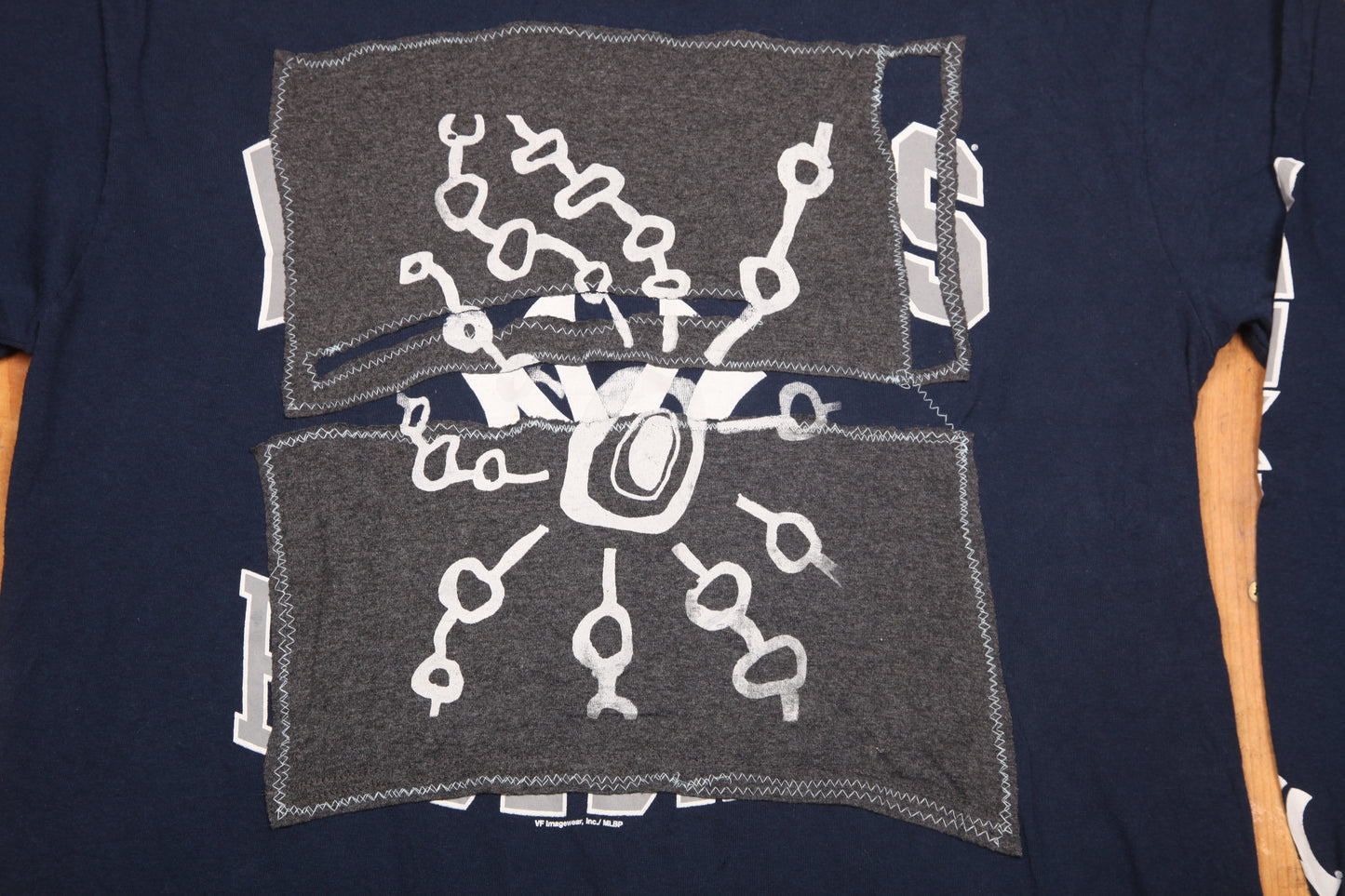 Upcycled Illustrated Screenprint T-shirt (L)