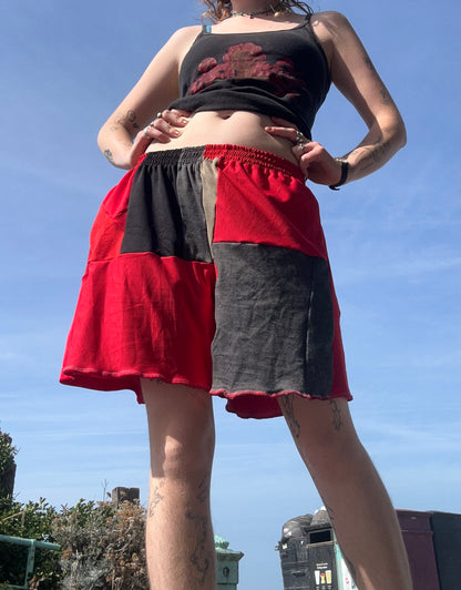 Reworked Patchwork Sports Shorts