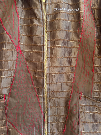 Shiny Brown Jacket made from Second Hand Materials (S)