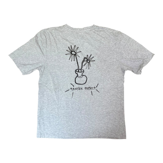 Grey Upcycled Pre-Loved T-Shirt – Freehand airbrush designs 1of1 (XL)