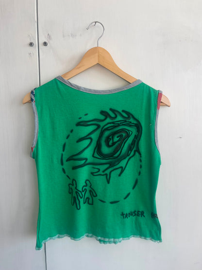 Reworked Screenprint Vest Top (UK12/14)