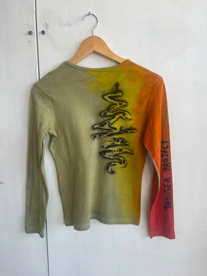 Long Sleeve Screenprint Fitted Tee (UK10/12)