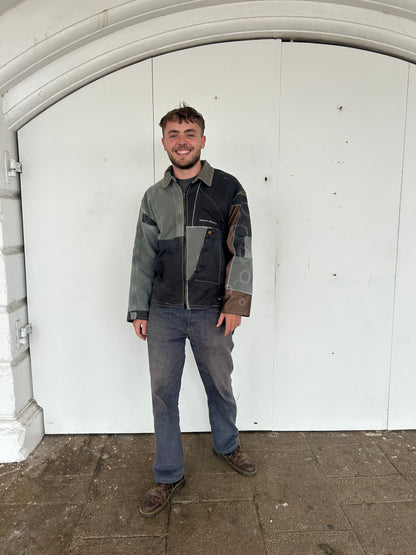 Patchwork Jacket made from Second Hand Trousers (L)