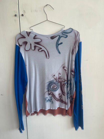 Long Sleeve Screenprint Fitted Tee (UK16/18)
