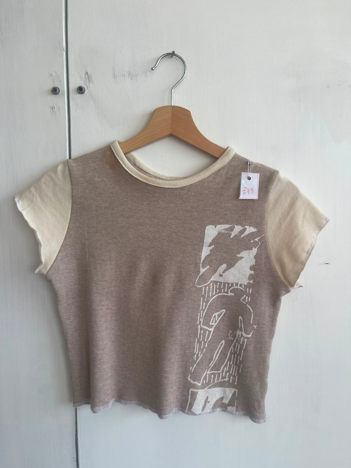 Short Sleeve Patchwork Screenprint Tee (UK6/8)