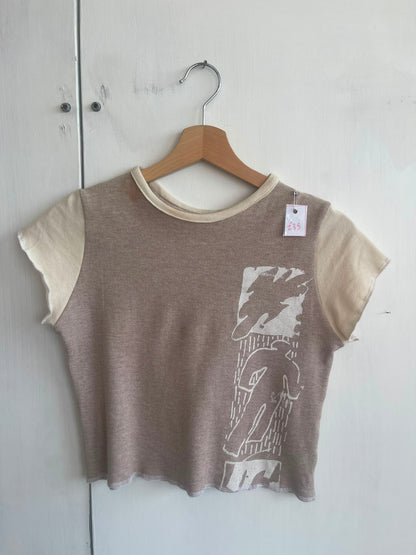 Short Sleeve Patchwork Screenprint Tee (UK6/8)