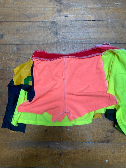 Sustainable Wrap Tie Skort – Handmade from Fabric Scraps (S)