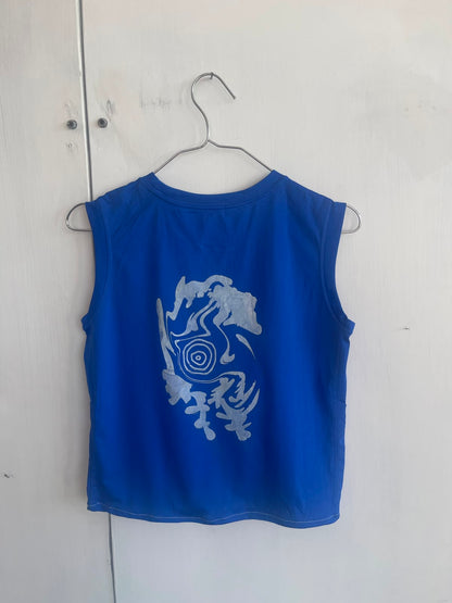 Upcycled Screenprint Nike Sports Vest Top (UK8)