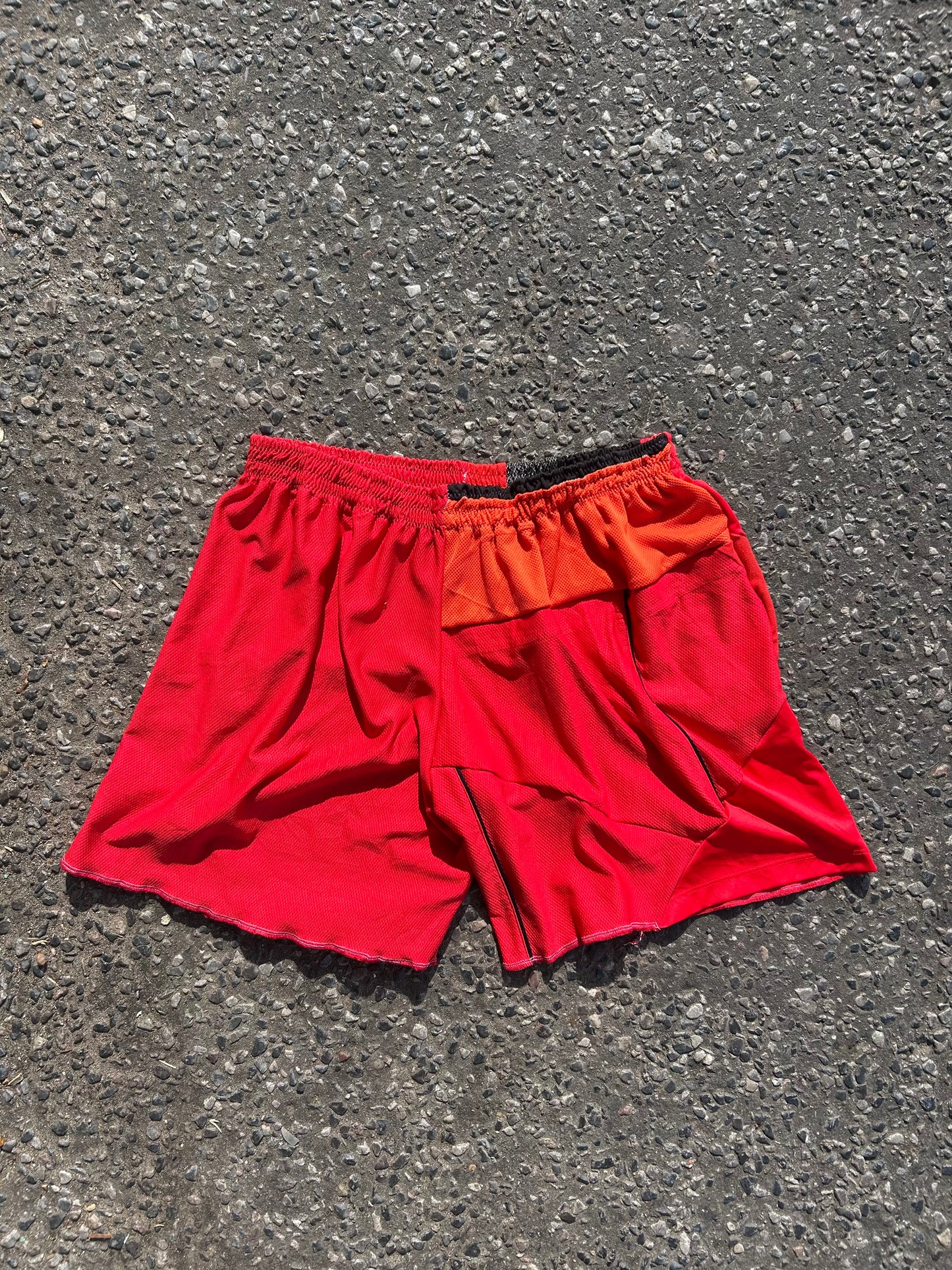 Reworked Patchwork Sports Shorts