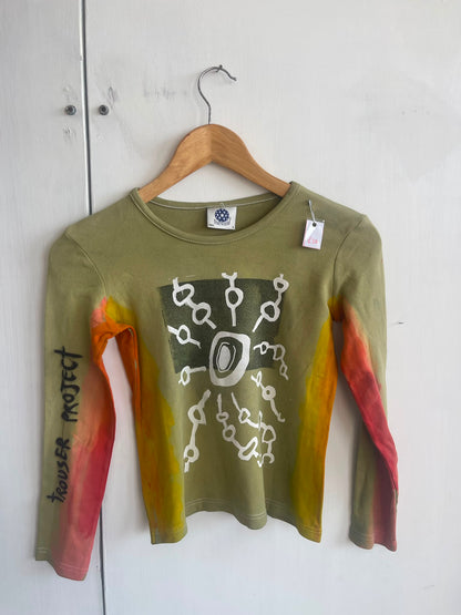Long Sleeve Screenprint Fitted Tee (UK8/10)