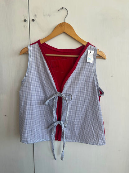 Tie up waistcoat reversible top (L)