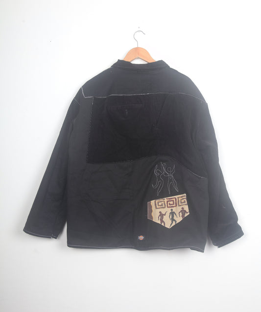 Jacket sustainably reworked from boiler suits (L)