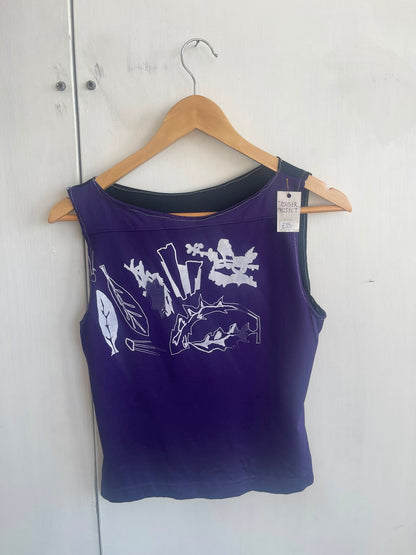 Reworked Screenprint Vest Top (UK10/12)