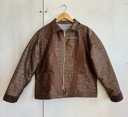 Shiny Brown Jacket made from Second Hand Materials (S)