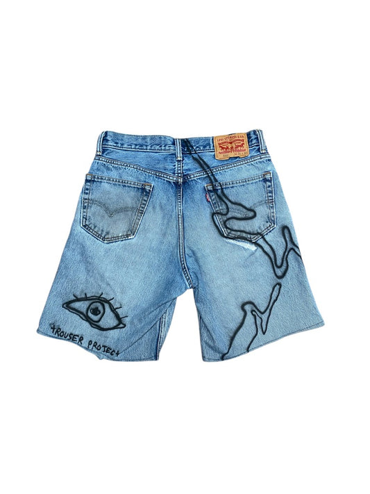 Upcycled Vintage Levi’s Jorts – Reworked & Airbrushed (W31")