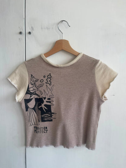 Short Sleeve Patchwork Screenprint Tee (UK6/8)