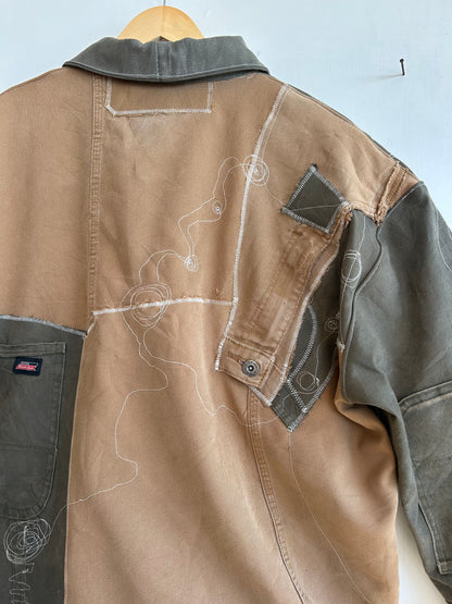 Patchwork Jacket made from Second Hand Trousers (L)