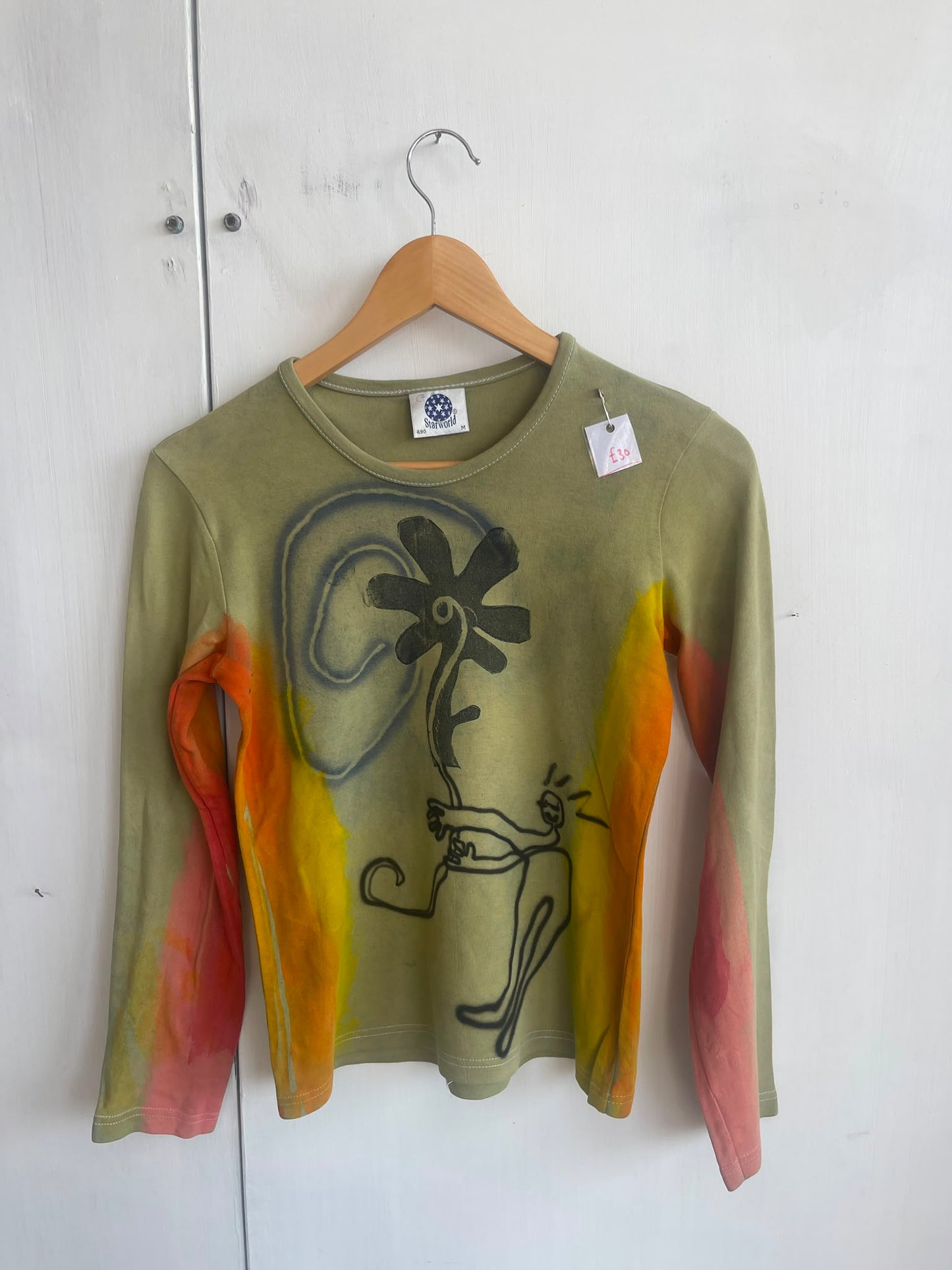 Long Sleeve Screenprint Fitted Tee (UK10/12)