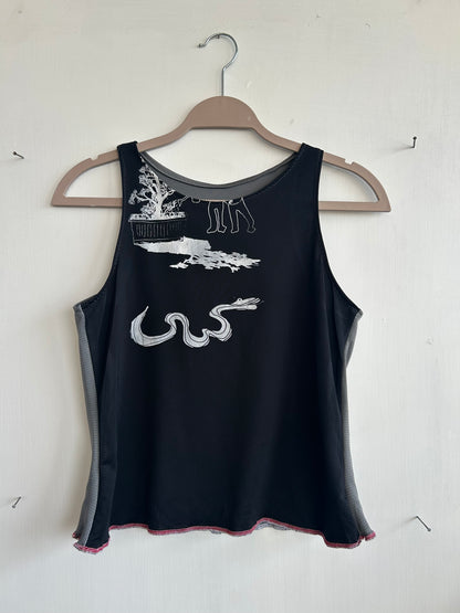 Reworked Screenprint Vest Top (UK8/10)