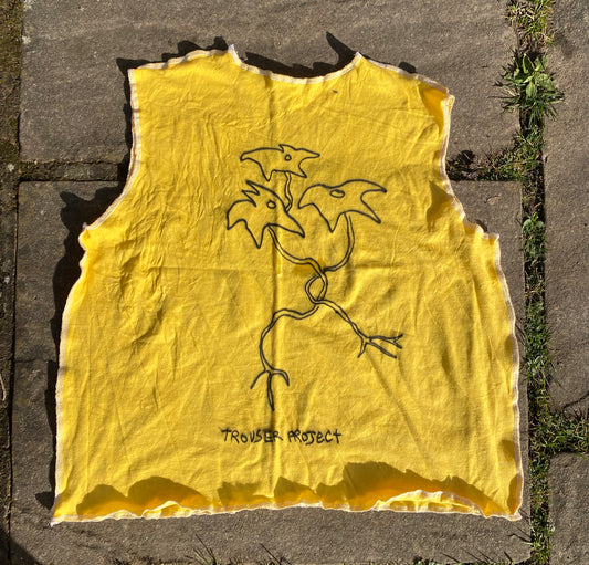 Handmade Reversible Yellow Tank Top – Airbrushed 1of1 Design