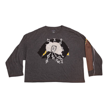 Upcycled Illustrated Screenprint T-shirt (XXL)