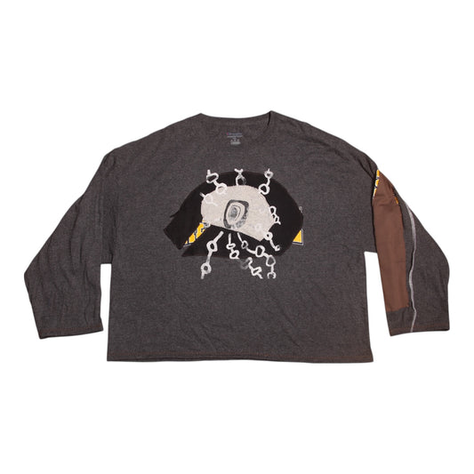 Upcycled Illustrated Screenprint T-shirt (XXL)