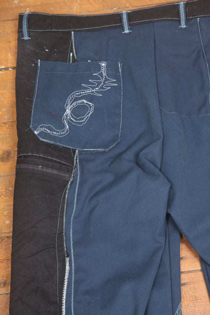 Embroidered baggy cargo trousers 1of1