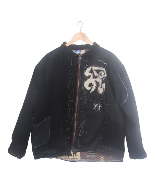 Jacket sustainably reworked from boiler suits (L)
