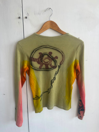 Long Sleeve Screenprint Fitted Tee (UK10/12)