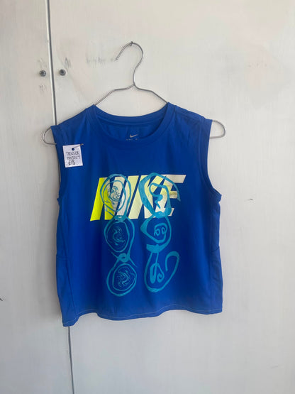 Upcycled Screenprint Nike Sports Vest Top (UK8)