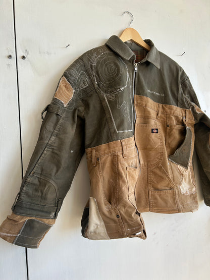 Patchwork Jacket made from Second Hand Trousers (L)