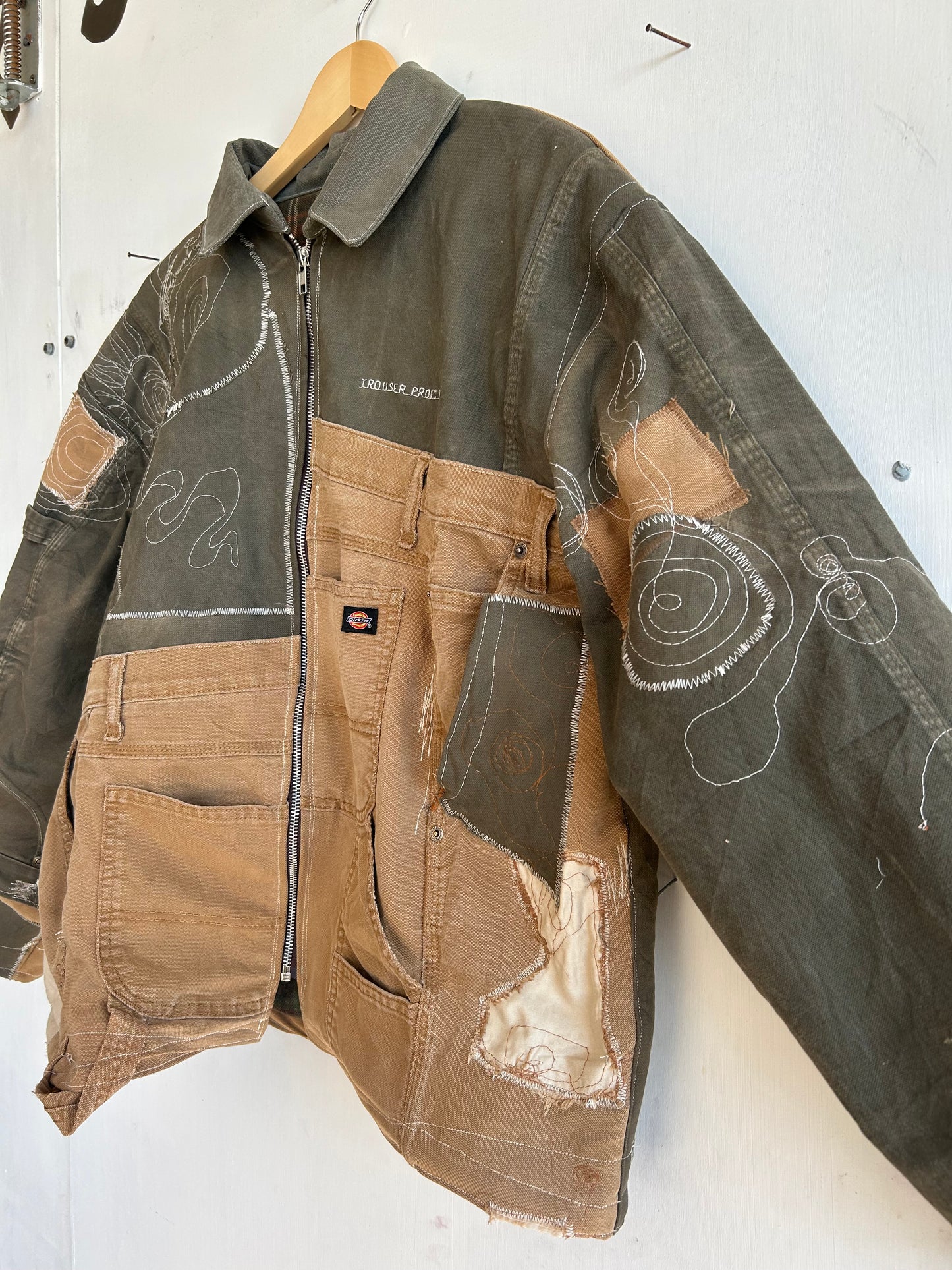 Patchwork Jacket made from Second Hand Trousers (L)