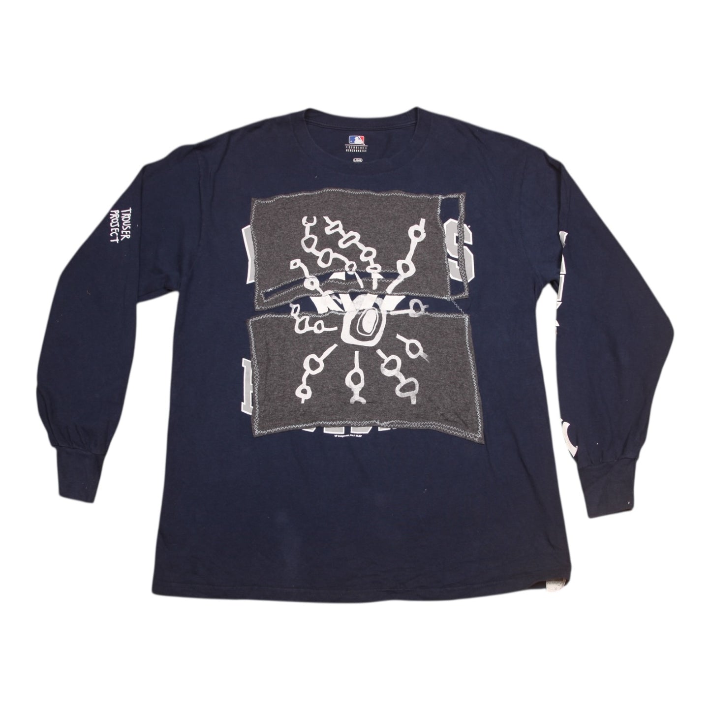 Upcycled Illustrated Screenprint T-shirt (L)