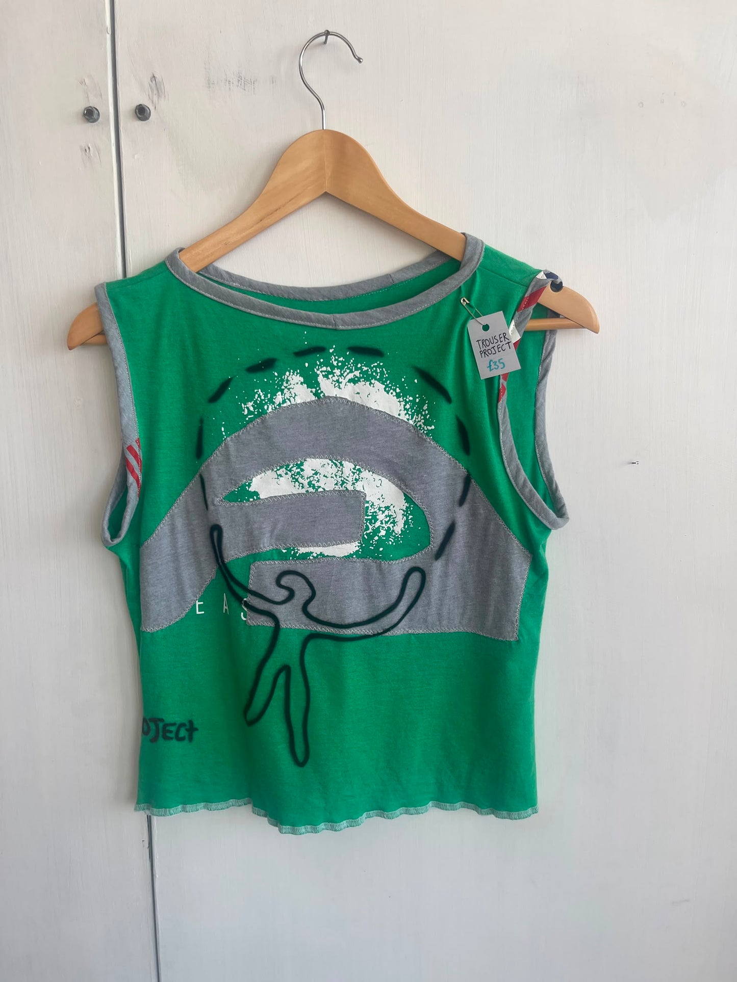 Reworked Screenprint Vest Top (UK12/14)