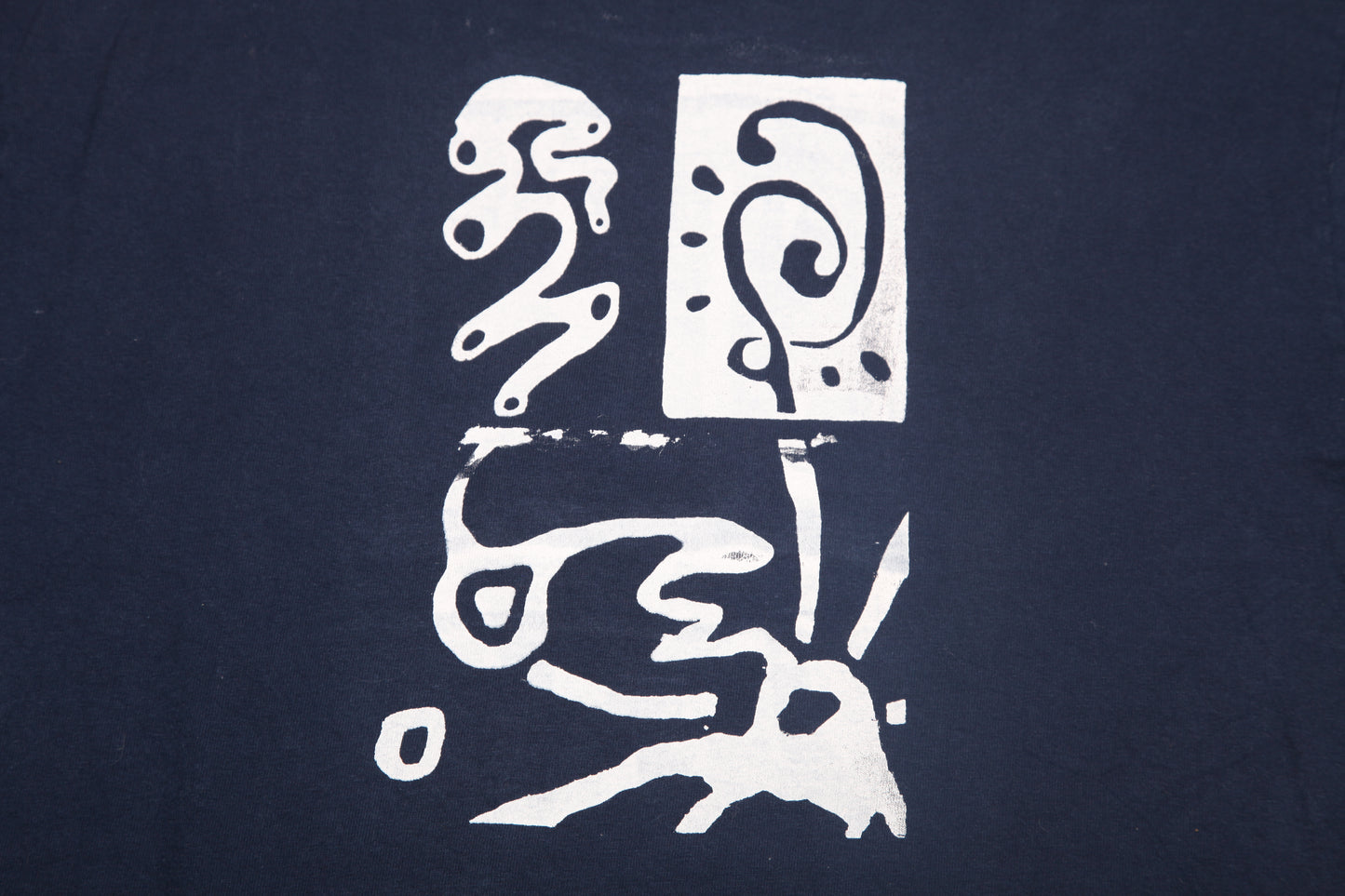 Upcycled Illustrated Screenprint T-shirt (L)