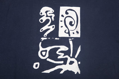 Upcycled Illustrated Screenprint T-shirt (L)