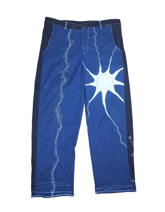 Embroidered baggy cargo trousers 1of1
