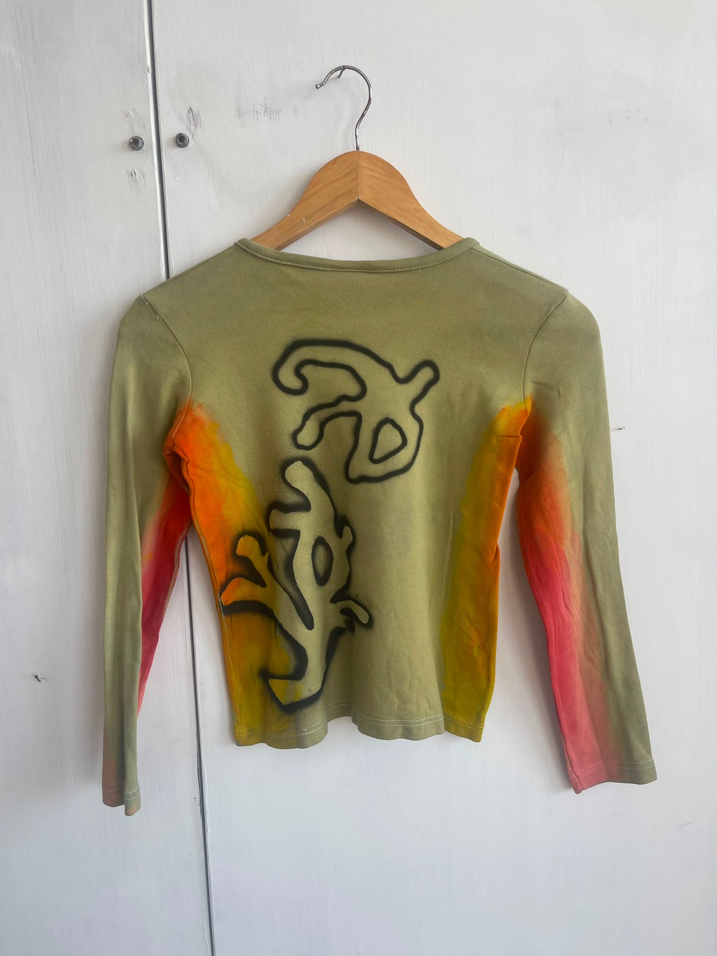 Long Sleeve Screenprint Fitted Tee (UK8/10)
