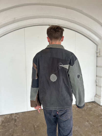 Patchwork Jacket made from Second Hand Trousers (L)