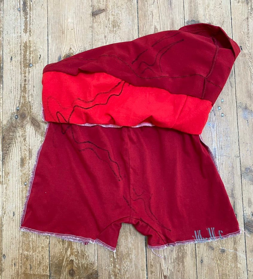 Sustainable Mini Skort – Handmade from Fabric Scraps (M)