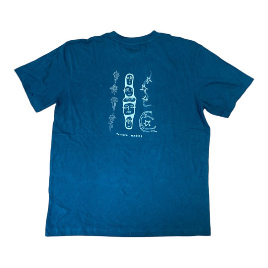 Upcycled Pre-Loved T-Shirt – Screenprint butterfly 1of1 (XL)