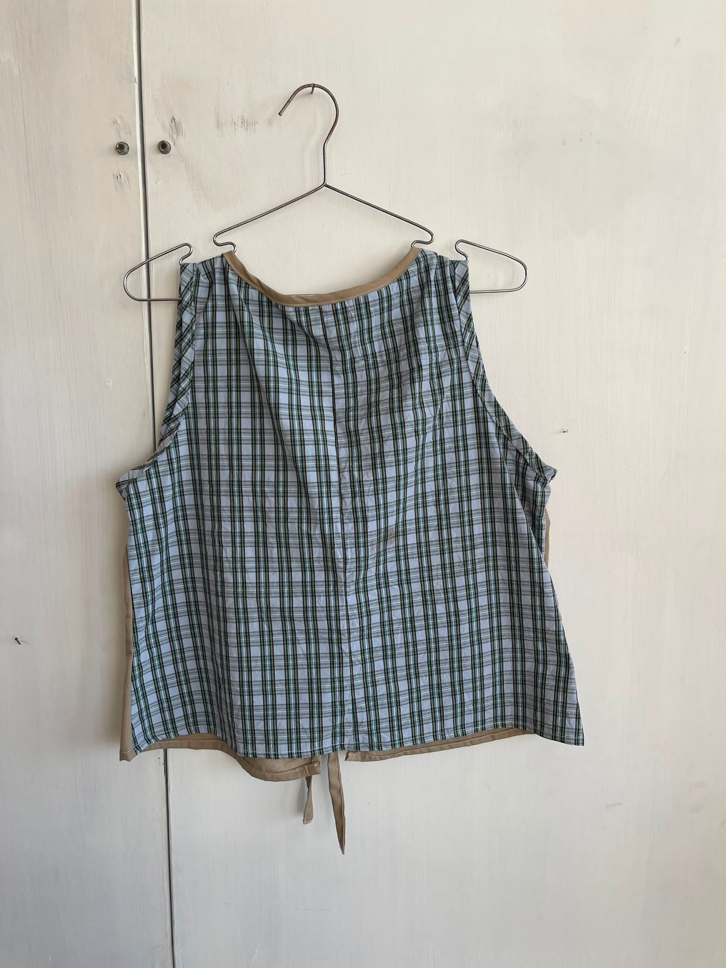 Tie up waistcoat reversible top (L)