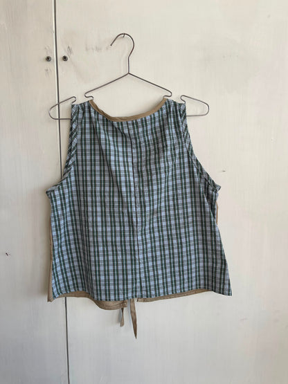 Tie up waistcoat reversible top (L)