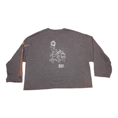 Upcycled Illustrated Screenprint T-shirt (XXL)