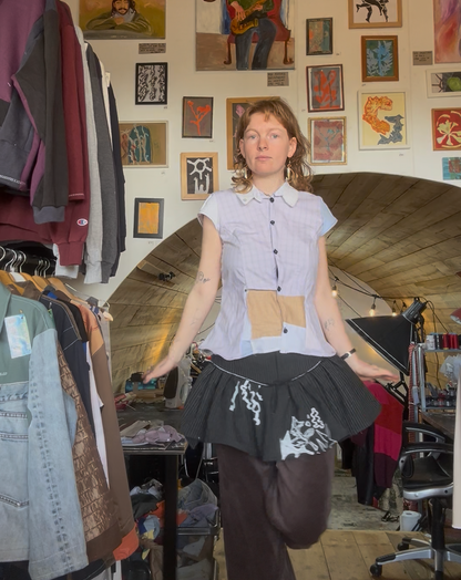 Patchwork fitted shirt (UK10/12)