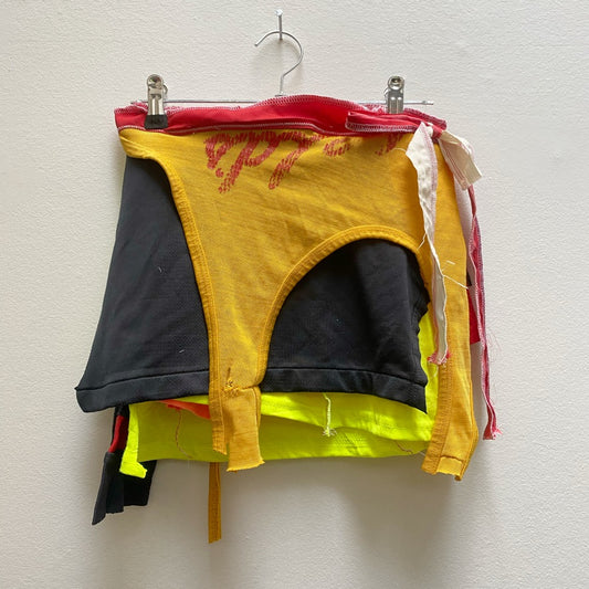 Sustainable Wrap Tie Skort – Handmade from Fabric Scraps (S)