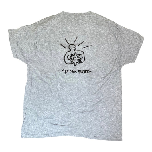 Grey Upcycled Pre-Loved T-Shirt – Freehand airbrush designs 1of1 (L)