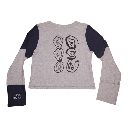 Long Sleeve Screenprint Fitted Tee (UK8/10)