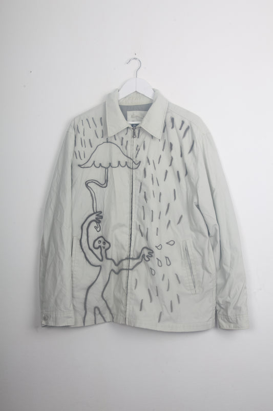 Upcycled Zip Up Raincoat